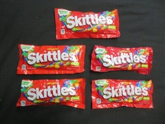 (5) Bag Lot of Original Skittles Fruit Chews 2.17 Oz Each