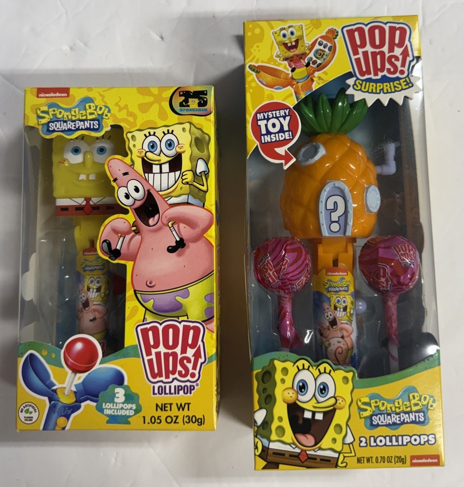 Nickelodeon Spongebob Pop Ups Lollipop Lot Of 2 Flix Candy 2024
