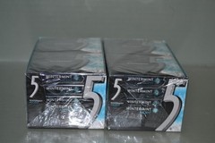 (2) Wrigley’s 5 Gum Wintermint Ascent Flavor, 15 Pieces Per Pack, 10 Packs Each