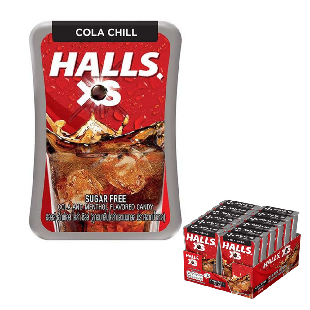 Halls XS Cola Chill Mini Mints Candy Bulk Refreshing Cola Flavor 12.6 g x 12
