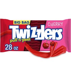 TWIZZLERS PULL N PEEL Cherry Flavored Licorice Style, Low Fat Candy Big Bag2 @