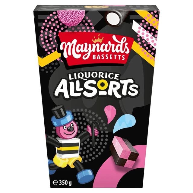 Maynards Bassetts Liquorice Allsorts Carton 350g 350 G (Pack of 1)