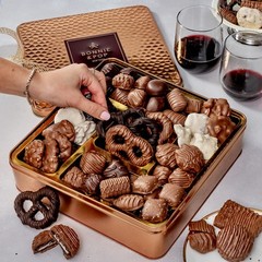 Bonnie & Pop Gourmet Chocolate Gift Basket 2lb Snack Food Box In Keepsake Tin