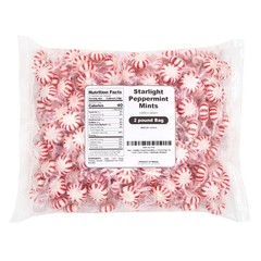 Starlight Peppermint Mints | 2 Pound Bag – Approx. 150 Large Bag, Red,White