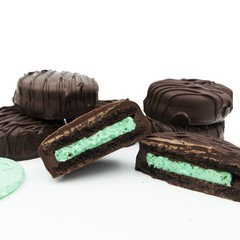 Dark Chocolate Covered Mint Creme Cookies – 8oz Gourmet Treats, Perfect Gift