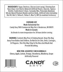 Candy Envy Assorted Gumballs 2lb Bag ~113 Count 1″ Bulk Kosher North America