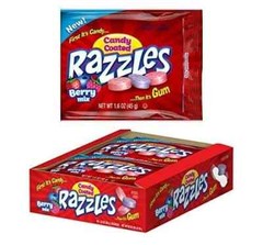 Razzles Berry Mix Candy Gum – 24 Pks – First its Candy then it’s Gum!