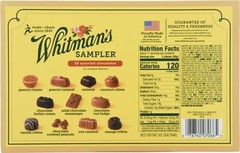 WHITMAN’S SAMPLER Assorted Milk & Dark Chocolate Candy Gift Box, 10 oz.