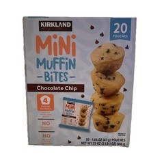 Kirkland Signature Chocolate Chip Mini Muffin Bites 20 Pouches 33 oz Box