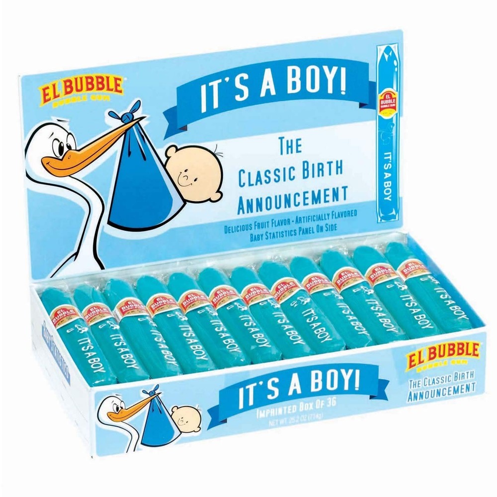 Dubble Bubble It’s a Boy! Blue Gum Cigars – 3 Count (Pack of 12),