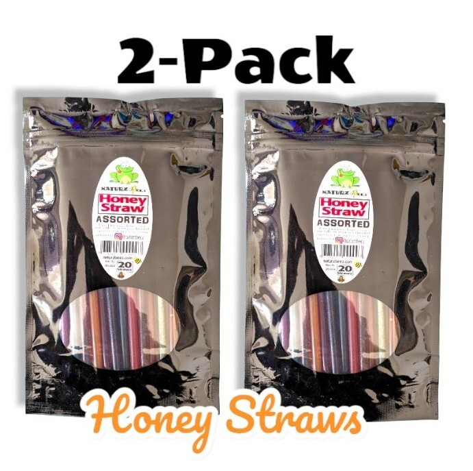 HONEY STRAWS 40 Straws 2 Pack KOSHER ASSORTED FLAVORS USA HONEY in Each Straw