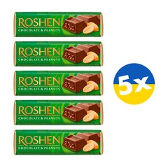 Roshen Chocolate Bars 5x 43g Batonchik батончик Dark Milk White Caramel Coconut
