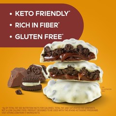 Atkins Keto Cookies & Crème Clusters, Gluten Free, High Fiber, Low 8 Count