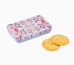 LA SABLESIENNE, SET OF 2 “L’oiseau Bleu” Mini Shortbread with Raspberry Tins