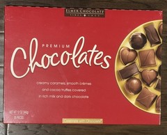 Elmer’s Premium Chocolates 12 oz – 5 Flavors – Dark & Milk Chocolate – BB 05/27
