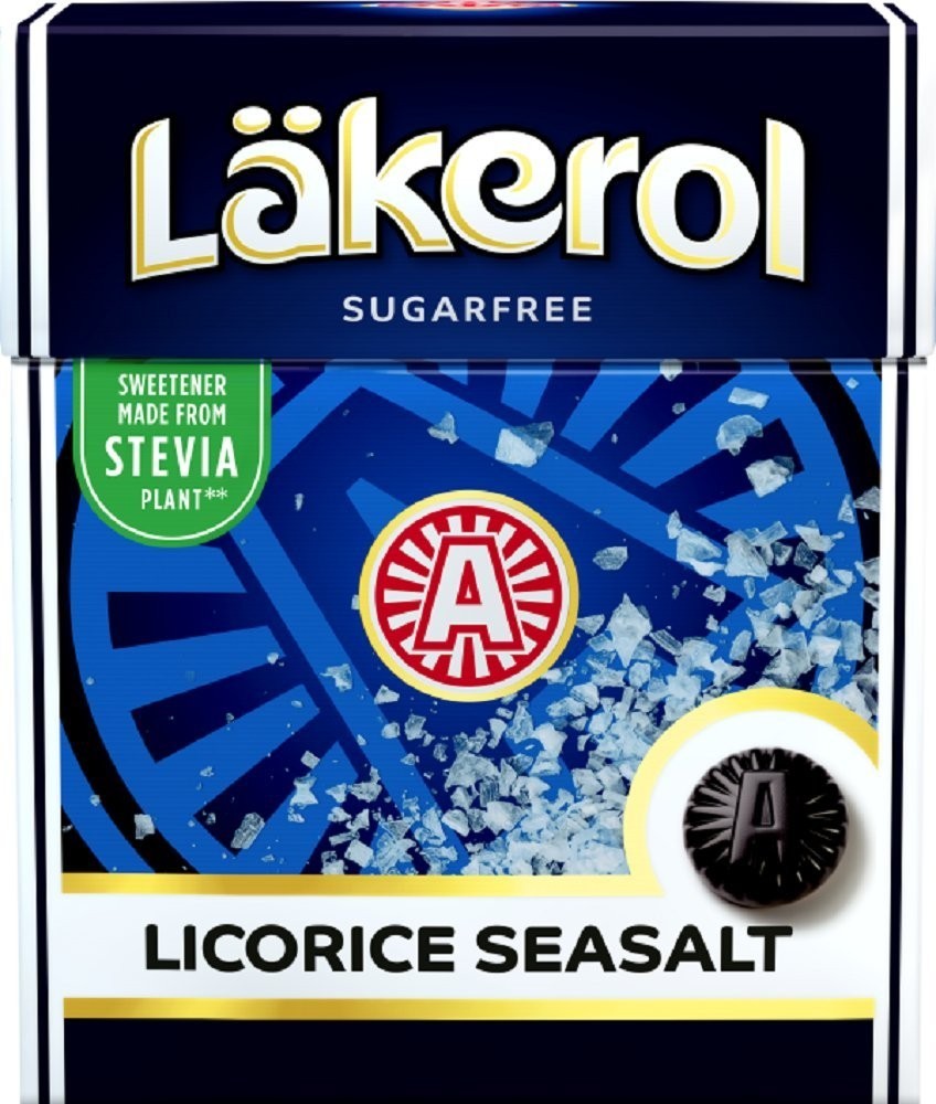 4 Boxes x 25g of Läkerol Licorice Seasalt – Original – Swedish – Sugar Free