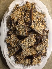 Delicious! Homemade Almond Toffee With Rich Dark Chocolate~2 Lbs English Toffee