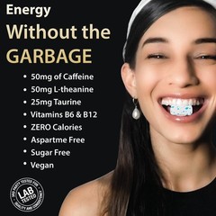 Dialed Energy Caffeine Gum 112pc | 50mg Caffeine | Sugar Free Focus Supplemen…