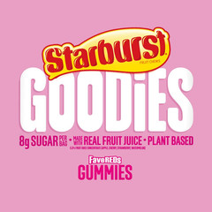 Starburst Goodies FaveReds Fruit Juice Plant Based Gummy Candy 1.8oz(Pack of 12)