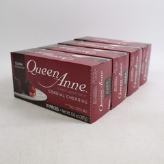 4 PACK Queen Anne Dark Chocolate Covered Cordial Cherries 6.6 oz 10 Piece Each