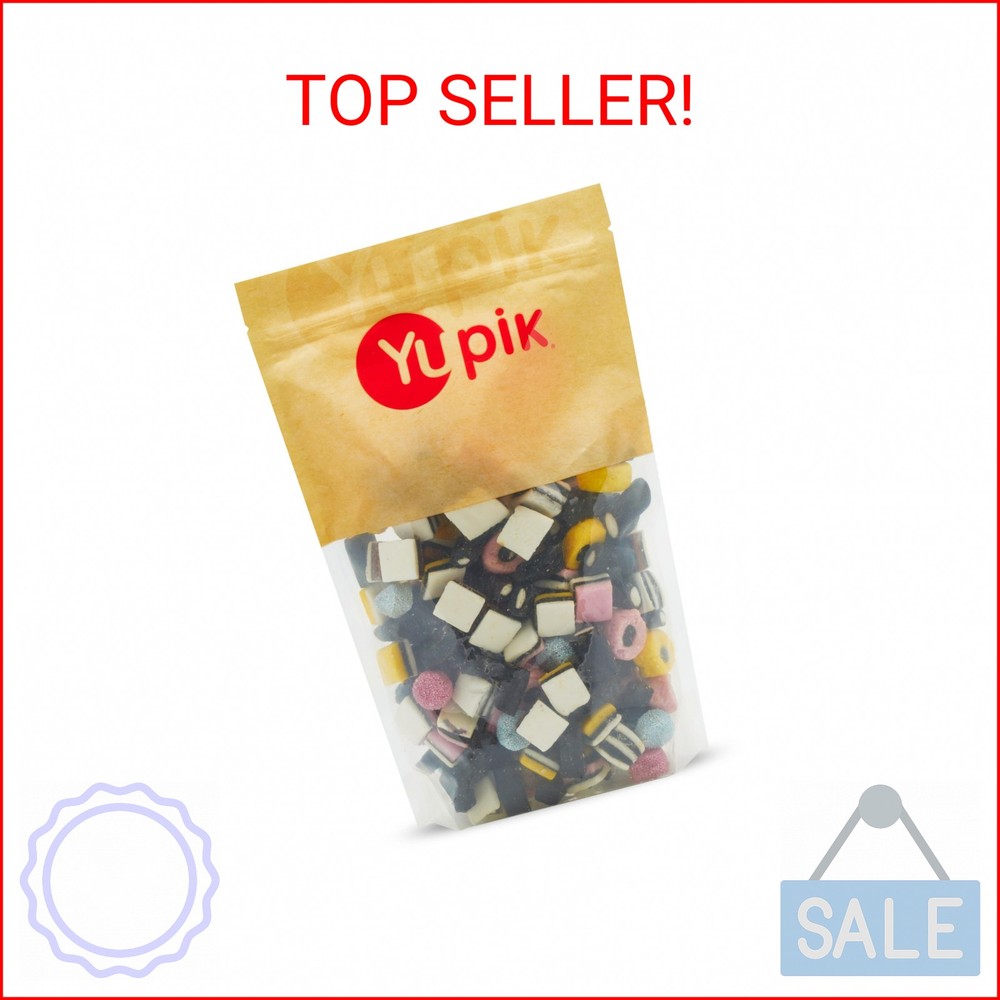 Yupik Assorted Licorice Candy Mix, 2.2 lb (35.2 oz), Natural Flavors & Colors, C
