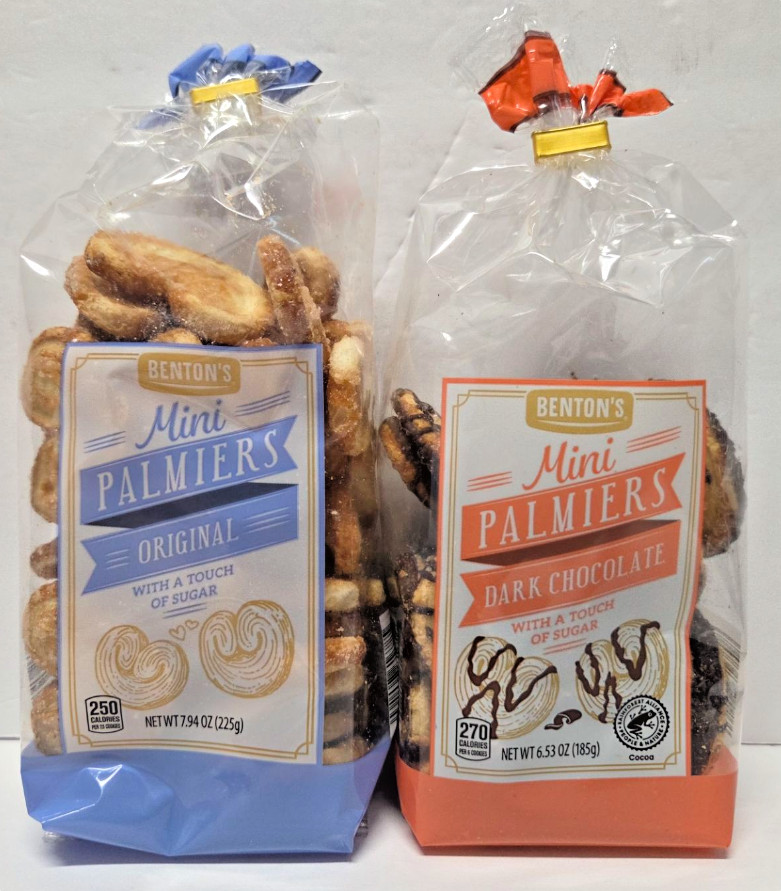 Benton’s Mini Palmiers Original & Dark Chocolate with a Touch of Sugar (2 Bags)