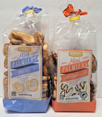 Benton’s Mini Palmiers Original & Dark Chocolate with a Touch of Sugar (2 Bags)