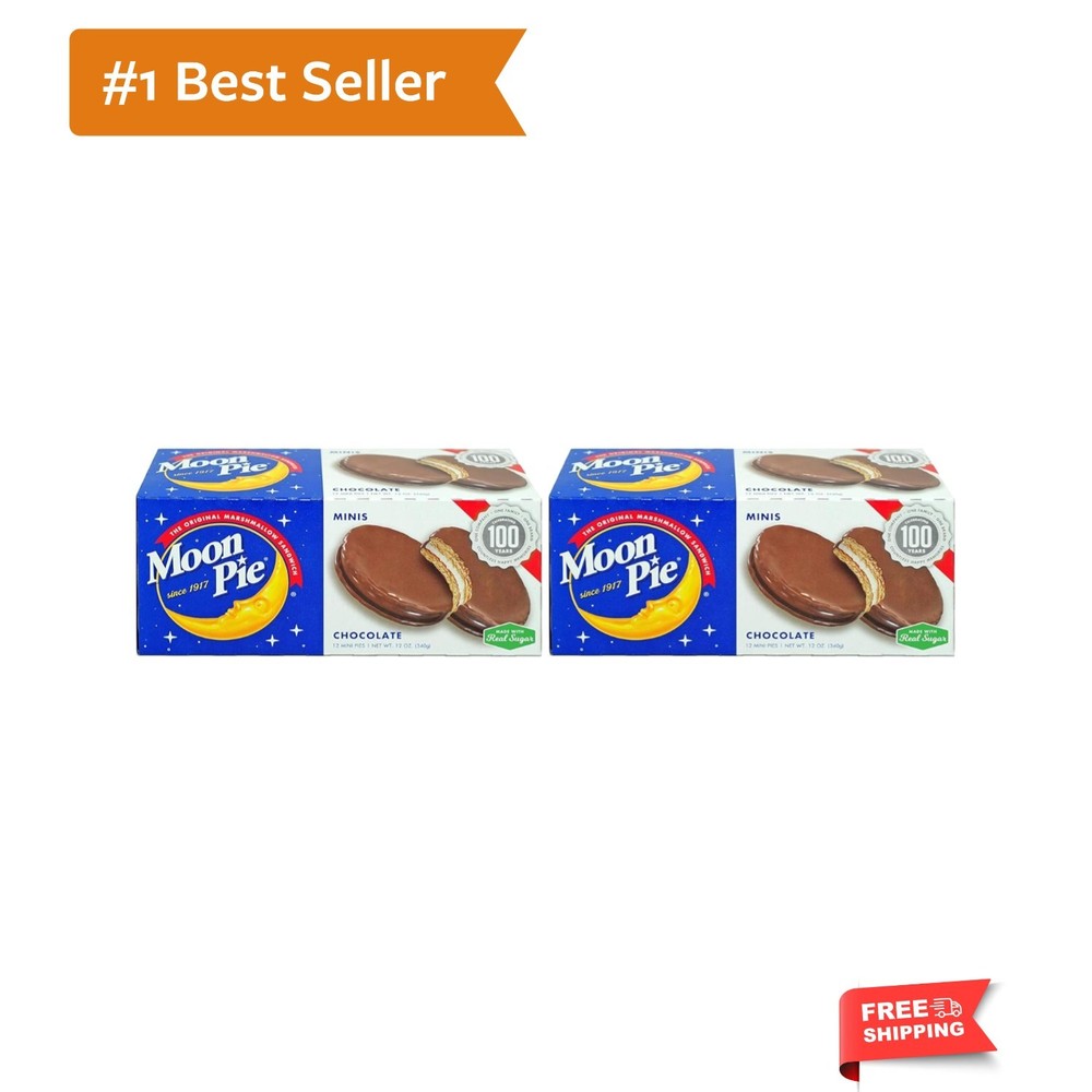 Marshmallow Sandwich Minis Chocolate, , 12 Ounce Pack of 2