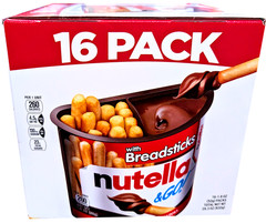 Nutella & GO! Hazelnut and Cocoa Spread + Breadsticks 16 Packs x 1.8 Oz EXP 4/27
