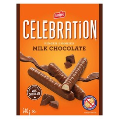 Leclerc Celebration Milk Chocolate Finger Cookies, 240g/8.5 oz