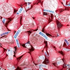 Hershey’s Pink Kisses Foil Wrapped Bulk Chocolate Candy 4 Ib (Approx 400 pieces)