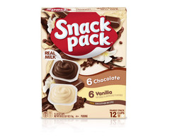 Snack Pack Chocolate and Vanilla Pudding Cups Family Pack, 12 Count
