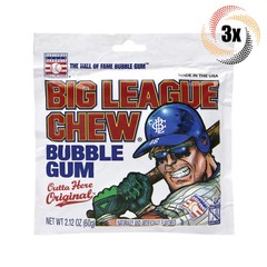 3 Pack Big League Chew Outta Here Original – Retro Bubble Gum