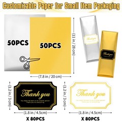 100PCS Chocolate Candy Wrappers Packaging with Stickers, 11 x 7.9 inch Chocol…