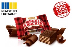 Roshen Johnny Krocker Choco Glazed Wafer Candies with Chocolate Filling