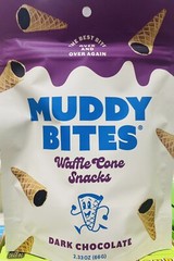 Muddy Bites DARK CHOCOLATE Waffle Cone Snacks 2.33 oz bag