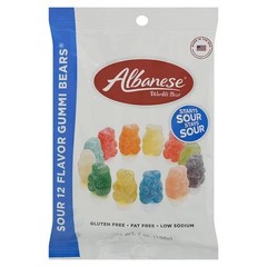 Albanese 12 Sour Flavors Gummy Bears 7 oz.12 No Size, Color
