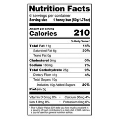 Great Value Glazed Honey Buns 10.5 oz 6 Count Sweet Snack 2 Pack