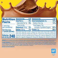 Ready to Drink with Fiber, Rich Milk Chocolate, 8 FL OZ Carton (Pack of 24)