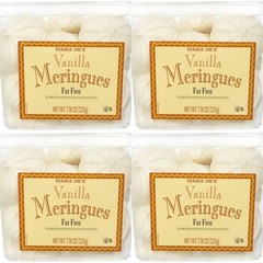 4 Packs Trader Joe’s Vanilla Meringues Cookies Fat Free 7.75 oz Each Pack