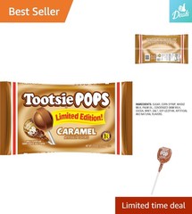 Gourmet Caramel Lollipops – 12.6 Ounce Pack of Tootsie Pops for Festive Fun