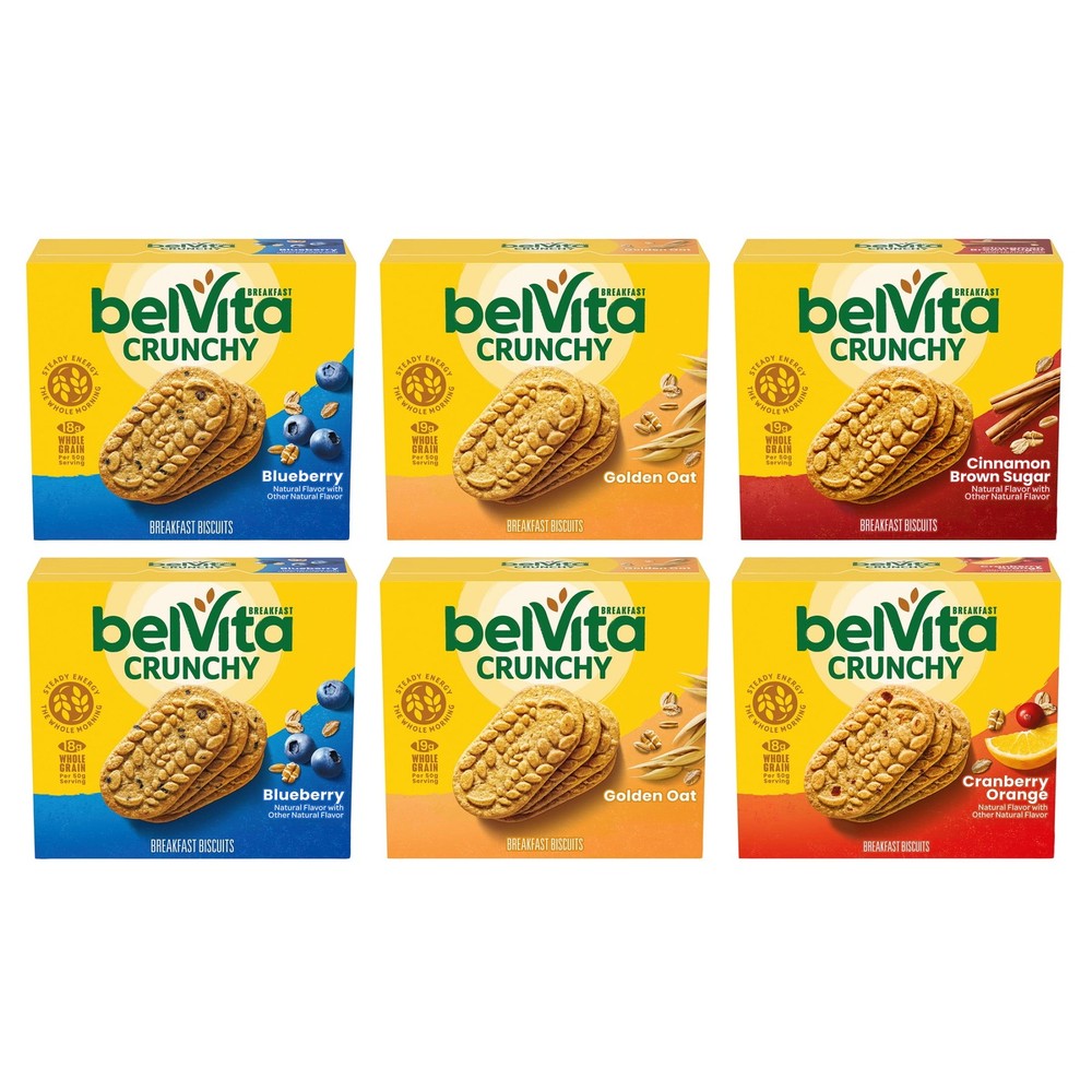 Breakfast Bars Biscuits Variety Pack 4 Flavors 6 Boxes 30 Total Packs)