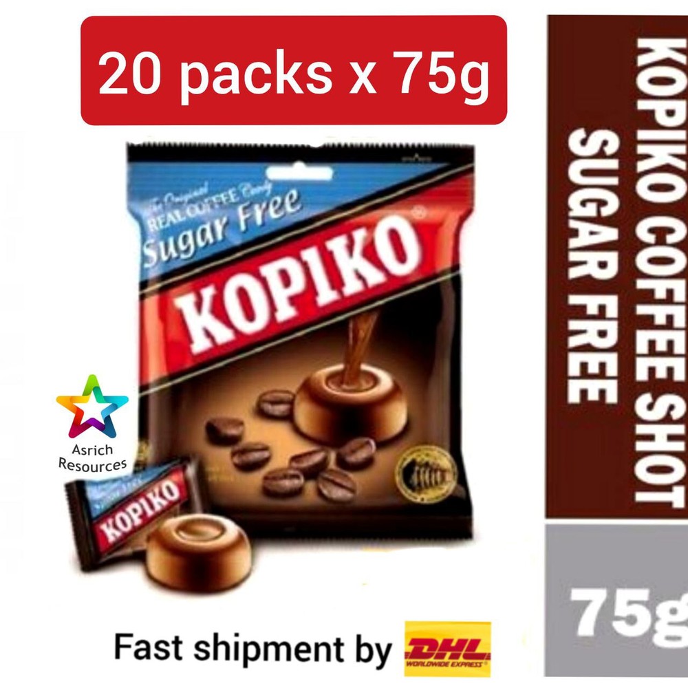 x20 packs Kopiko Sugar Free Coffee Hard Candy Original Real Coffee~fast ship DHL
