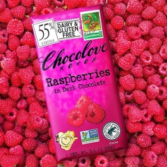 Chocolove Premium Dark Chocolate Raspberries Bars 3.1 Oz Pack Of 4