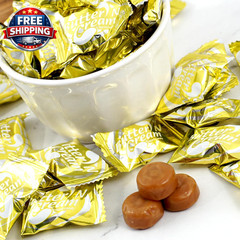 Butter Toffee, 2 Pound Bulk Candy (Approx. 150 Pcs.), Butter Cream Toffee Candy,