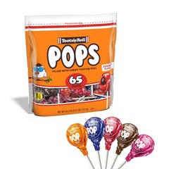 Tootsie Pops, Assorted Peanut Free and Gluten Free Lollipops, 65 Count.