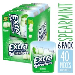 Refreshers Spearmint Chewing Gum, 40 Pieces (Pack of 6)