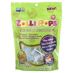 The Clean Teeth Pops, Caramel Green Apple, Approx. 23-25 Pops, 5.2 oz