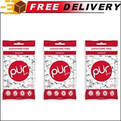 PUR 100% Xylitol 55 Count (Pack of 3), Pur Gum Cinnamon, 55-count Pack of 3