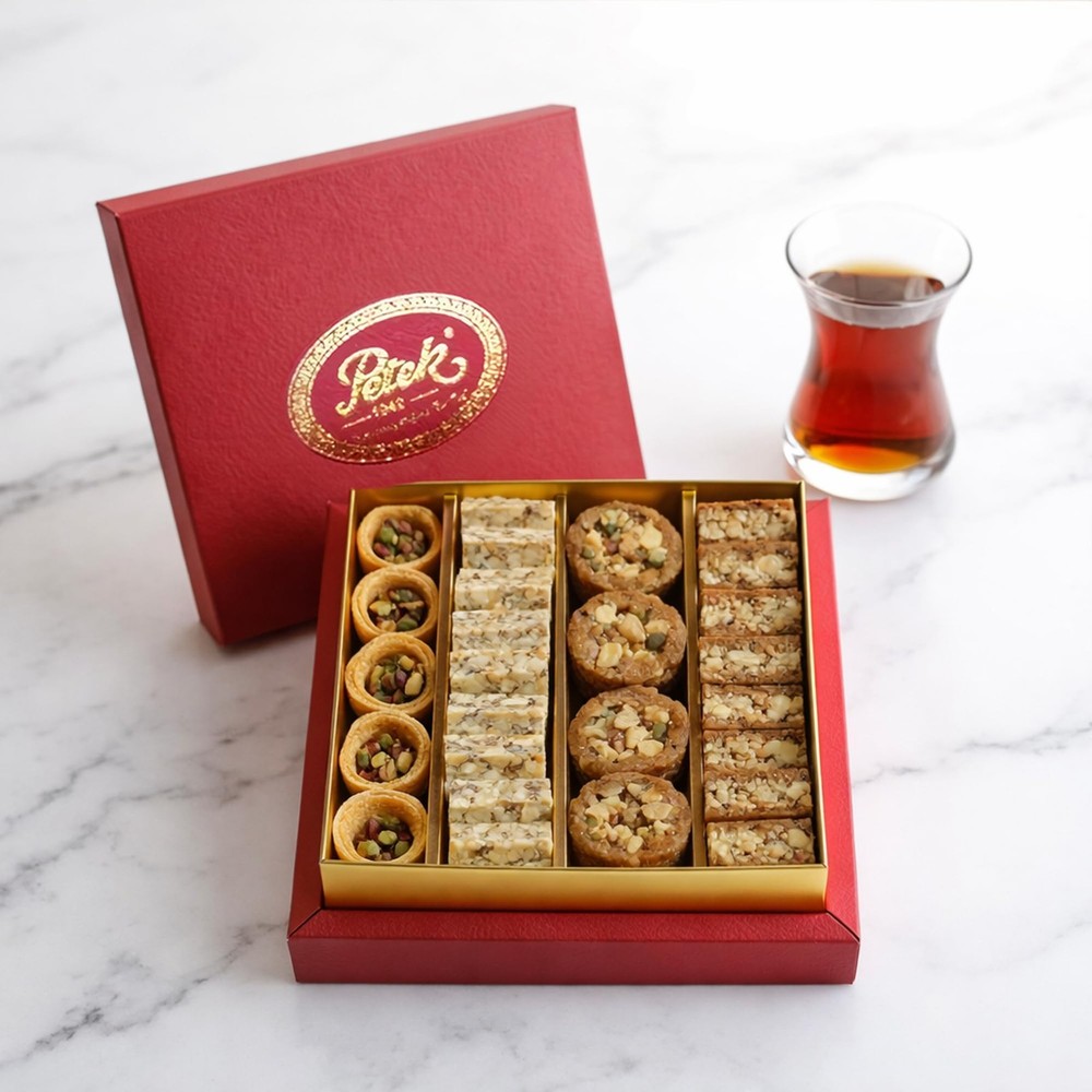 Petek Baklava Sweets Box with Walnut and Pistachio – Turkish Kadayif Dessert …